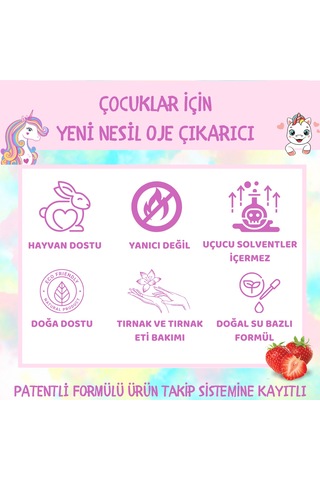 Freshup Yeni Nesil Çocuk İçin Çilek Kokulu Oje Çıkarıcı 10 ML