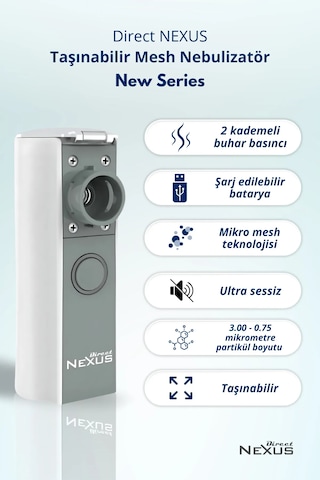 Direct Nexus New Series Taşınabilir Mesh Nebulizatör