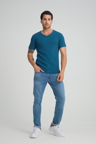 Alexander Gardi Alexandergardı Fitilli V Yaka Regular Fit T-shirt E24-74602 001