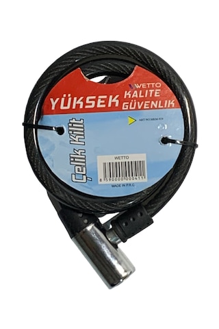 Bisiklet Ve Motorsiklet Kilidi Demirbaşlı 11x90cm Siyah