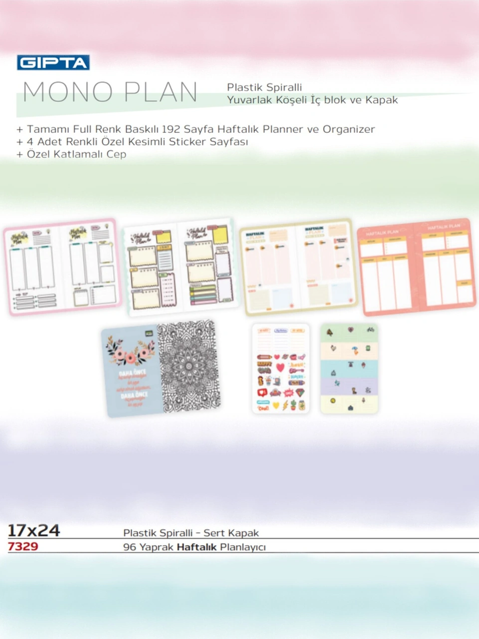 Mono Plan Spiralli İnsan Sevmeye Başlayınca Sert Kapak 96 Yaprak 17 24 Haftalık Planlayıcı Diğer