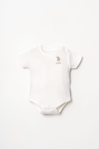U.s. Polo Assn. Kız Bebek Beyaz 3lü Zıbın Beyaz