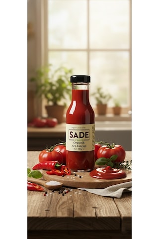 Sade Organik Ketçap Acı 280 Gr