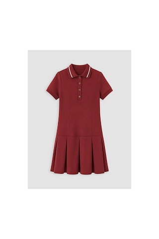 LC Waikiki Alıta Cıty Farkıyla Lcw Kids Bordo Düz Kız Çocuk Elbise Bordo - 928242437 Bordo