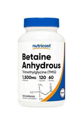 Betaine Anhyfrous + Tmg 1,500 Mg 120 Capsules