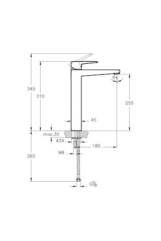 Artema Root Square Çanak Lavabo Bataryası Altın A4273323