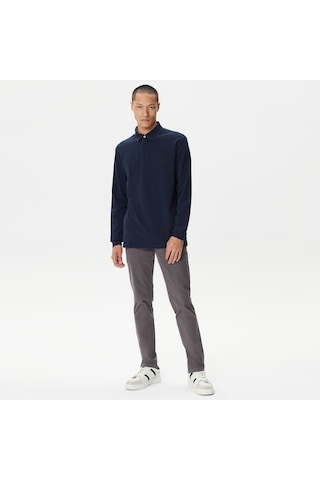Nautica Nautıca Erkek Lacivert Slım Fıt Uzun Kollu Polo Desenli K37015t Lacivert