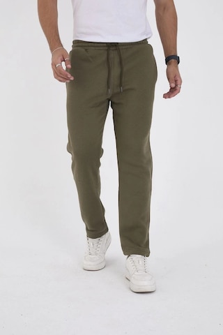 Assema Unisex Üç İplik Basic Eşofman Pantolon - Haki Çok Renkli