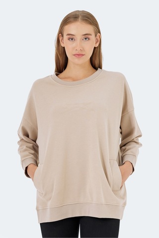 Slazenger Vıkentı Sw 3 Lü Set Kadın Sweatshırt Beyaz - Siyah - Bej