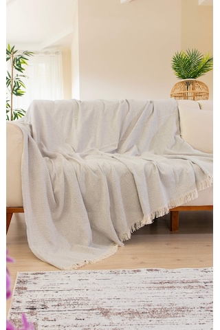 Tabu Home Dokuma Cozy Comfort Gri Koltuk Örtüsü