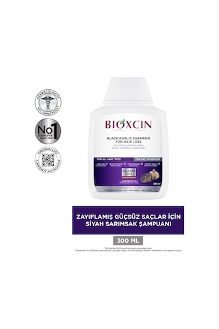 Siyah Sarımsak Şampuanı 300 Ml Dökülmeye Karşı Güçlendirici Hipoalerjenik