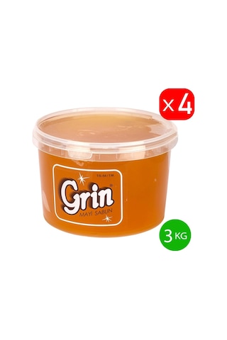 Parlatıcı Jel Arap Sabunu, 4 adet 3 KG Ayçiçek Yağlı Macun Formunda Sabun (Toplam 12 KG)