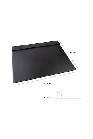 Sümen Masaüstü Tekli Toplantı Odası,otel Odası Ve Resepsiyon Sümeni Desk Pad Vegan 35x45 Cm.,siyah