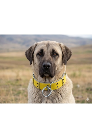 İri Ve Büyük Cinsler İçin Kanğal Köpek Tasması 80x5 Cm Sarı