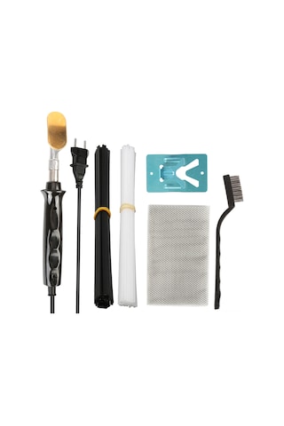 Kangvka Araba Tamponu Tamir Seti: Elektrikli Kaynak Makinesi 50w, 40 Plastik Çubuk, Demir Tutucu, Tel Fırça Ve Ağ - Avrupa Standardı