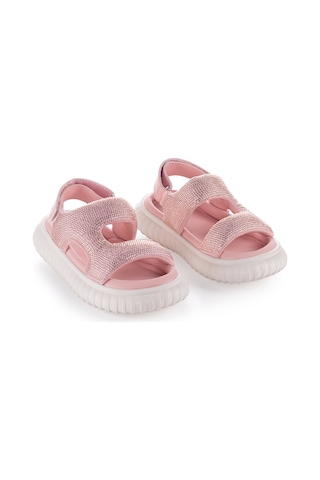 Kız Çocuk Taşlı Rahat Sandalet 26y846 Pembe