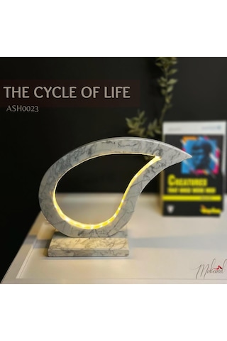 Modern Mermer Led Masa Lambası Eşsiz Yaprak Tasarımı, Ev Dekoru