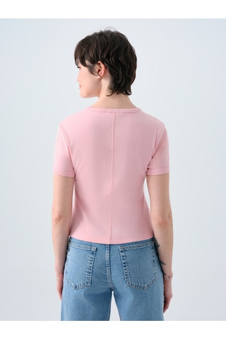 Kadın Tişört Lf2039107 Pembe