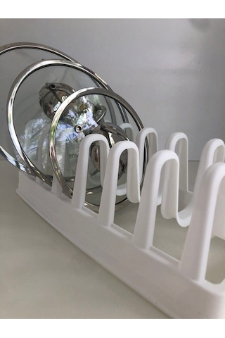 Periboia 2 Adet 8 Bölmeli Tencere Kapak Rafı - Simple Tabaklık - Çok Renkli