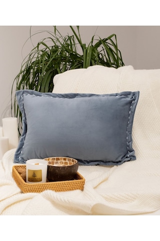 Koza Home İbiza Lacivert Kadife Yastık 30x50 5015