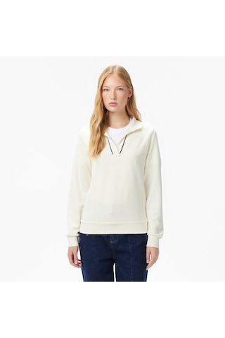Nautica Kadın Krem Regular Fit Sweatshirt Düz 57k304t Krem
