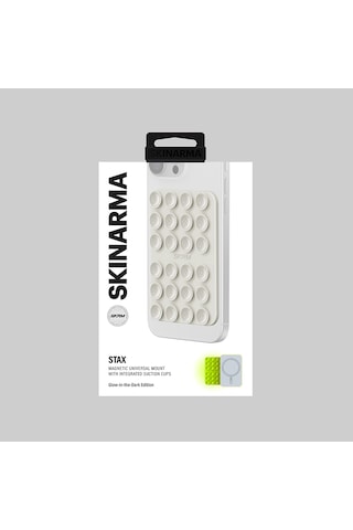 Skinarma Stax Magnetik Vakumlu Düz Zemin Telefon Tutucu Beyaz