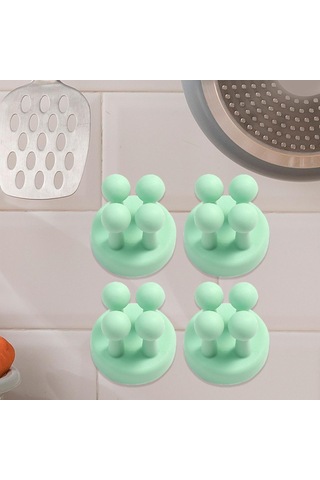 Homyl 4 Adet Kablo Klip Kanca Kendinden Yapışkanlı Yeşil