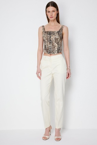 Ekol Kadın Kalın Askılı Korseli Crop Bluz 2062 Leopar LEOPAR