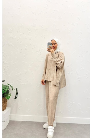 Kadın İkili Takım Bej