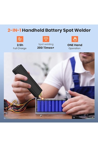 Conventions1 Dıy Taşınabilir El Pil Nokta Kaynakçı 18650 Lityum