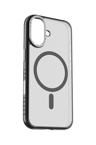 Apple Uyumlu iPhone 17 Kılıf M-safe Şarj Özellikli Metal Kamera Standlı Lenyes Ck226 Pc Kapak Siyah Siyah