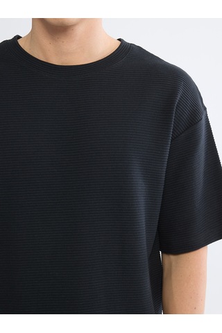 Lc Waikiki Lc Waıkıkı Siyah Oversize Fit Erkek Tişört