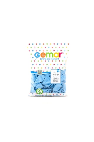 Metalik - Açık Mavi Balon 11 Inc - 28cm - 100pcs Çok Renkli