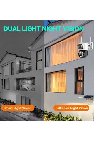 Wifi Güvenlik Kamerası 1080p Çift Kamera Hareket Algılama Alarm