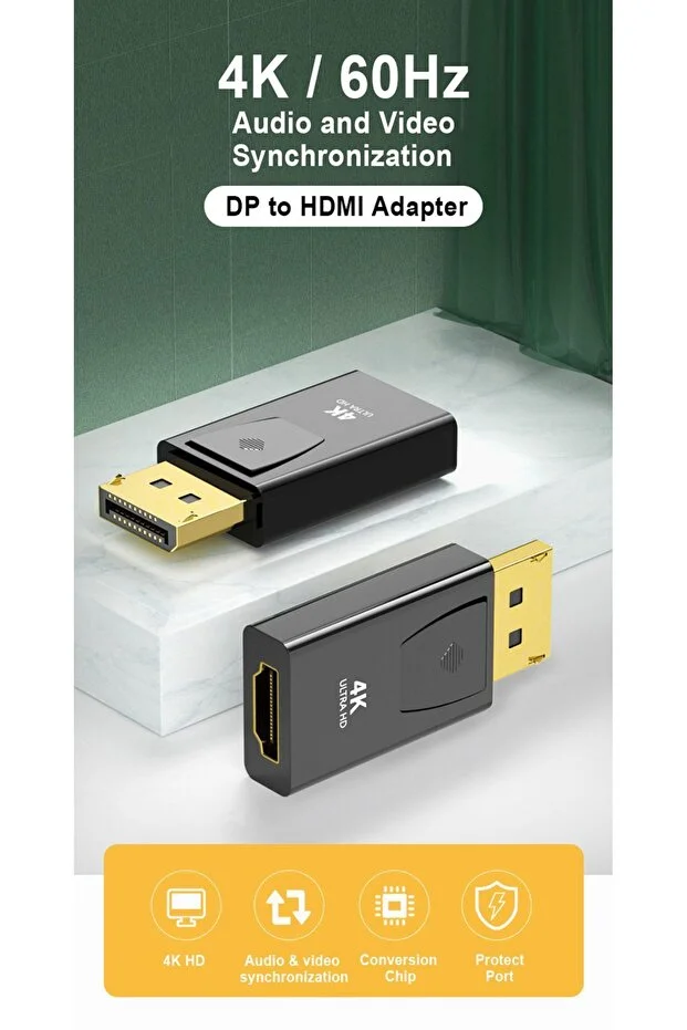 4k Full 30 60hz Hd Adaptör Displayport To Hdmı Adaptor Çevirici Dönüştürücü Adaptör Display Port Dönüştürücü 001