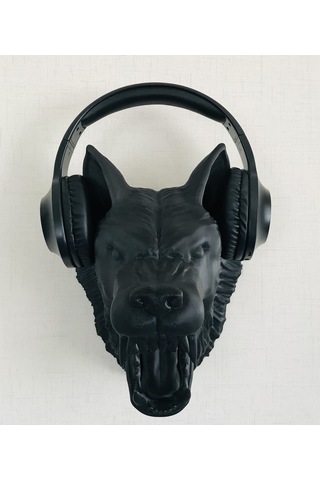 Siyah Kurt - Kulaklık Tutucu Ve Duvar Dekorasyonu