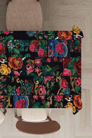Çok Renkli Patchwork Dokuma Leke Tutmaz Masa Örtüsü Mso290n11