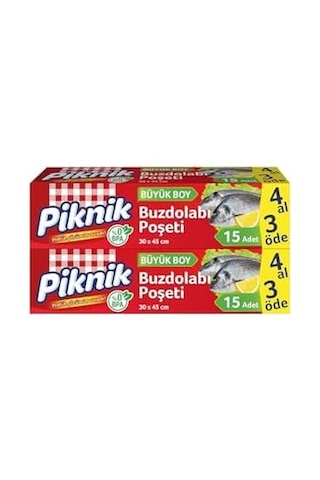Piknik Buzdolabı Poşeti 4al3öde Büyük 15&apos Li