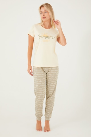 Arnetta 2483 Kadın Kısa Kol Pijama Takım Fildişi