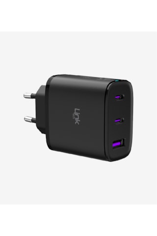 Linktech C317 45w Hızlı Şarj 2adet Type-c Girişi 1adet Usb