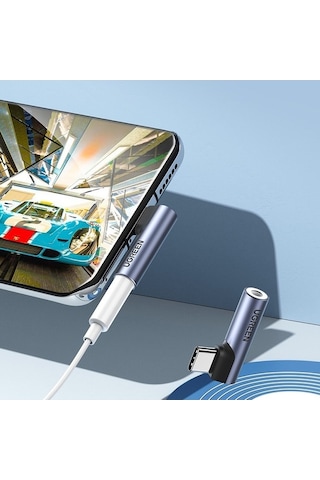 Didadodo Xiaomi İçin Ugreen 11 Oneplus 8 Pro Huawei P30 Tip C İla 3.5mm Jack Usb C Dirsek Erkek-kadın Ses Kulaklık Adaptörü, Yeni Tasarım