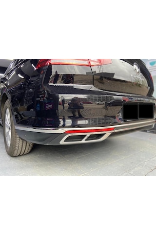 Passat B8.5 Krom Difüzör 3 Prç Cift Çıkış 2019 -2021 Uyumlu