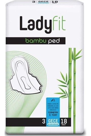 Ladyfit Bambu Ped Gece 3 x 18'li