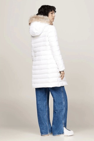 Tommy Jeans Tjw Essentıal Hooded Down Coat Beyaz