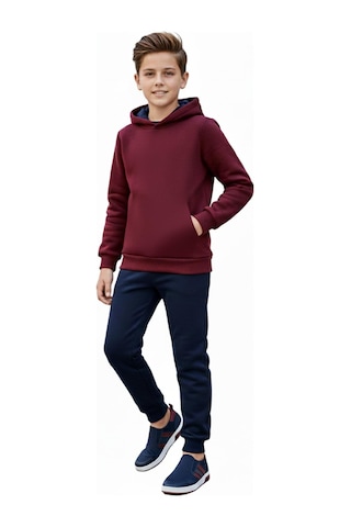 Pandonim Erkek Çocuk 3 İplik Kombin Eşofman Takım Bgl-st05048 Bordo