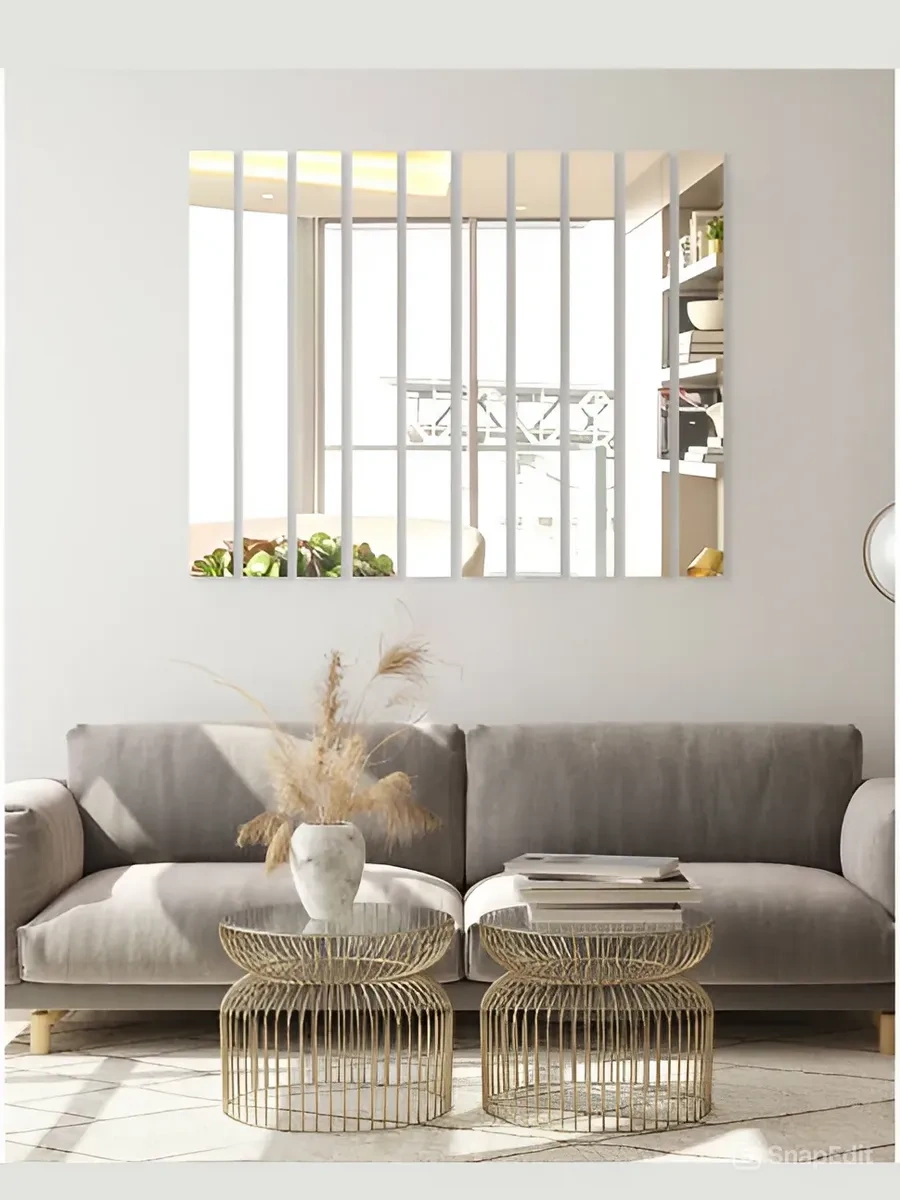 Conflate Ayna Çıkartmaları Şeritleri 5x50 Cm 20 Adet Gümüş 198417081 Gri