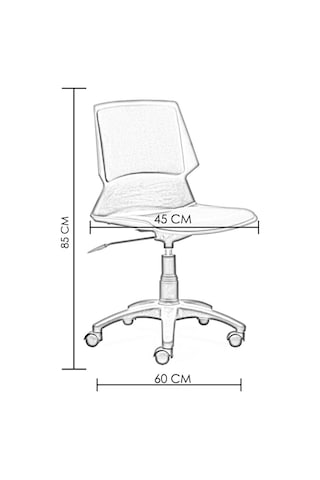 Ofiscombin Ofis Büro Ev Ayarlı Tekerlekli Öğrenci Çocuk Bilgisayar Ders Çalışma Koltuğu Siyah Kumaş 00047499412