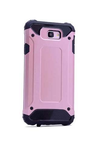 Noktaks Samsung Galaxy Uyumlu A7 2017 Kılıf Çift Katman Zırh Tank Crash Military Kapak Rose Gold T2437