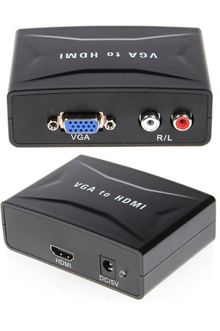 Vga To Hdmi Ses Çıkış Destekli Çevirici Dönüştürücü Adaptör