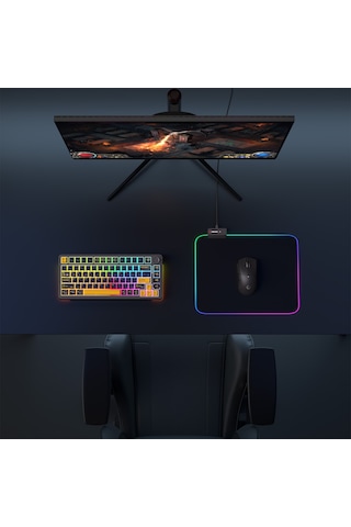 Northcity Rampage Mp-23 Blıtz M Rgb Gaming Mouse Pad - 252x328mm Siyah Anti-slip 170g li